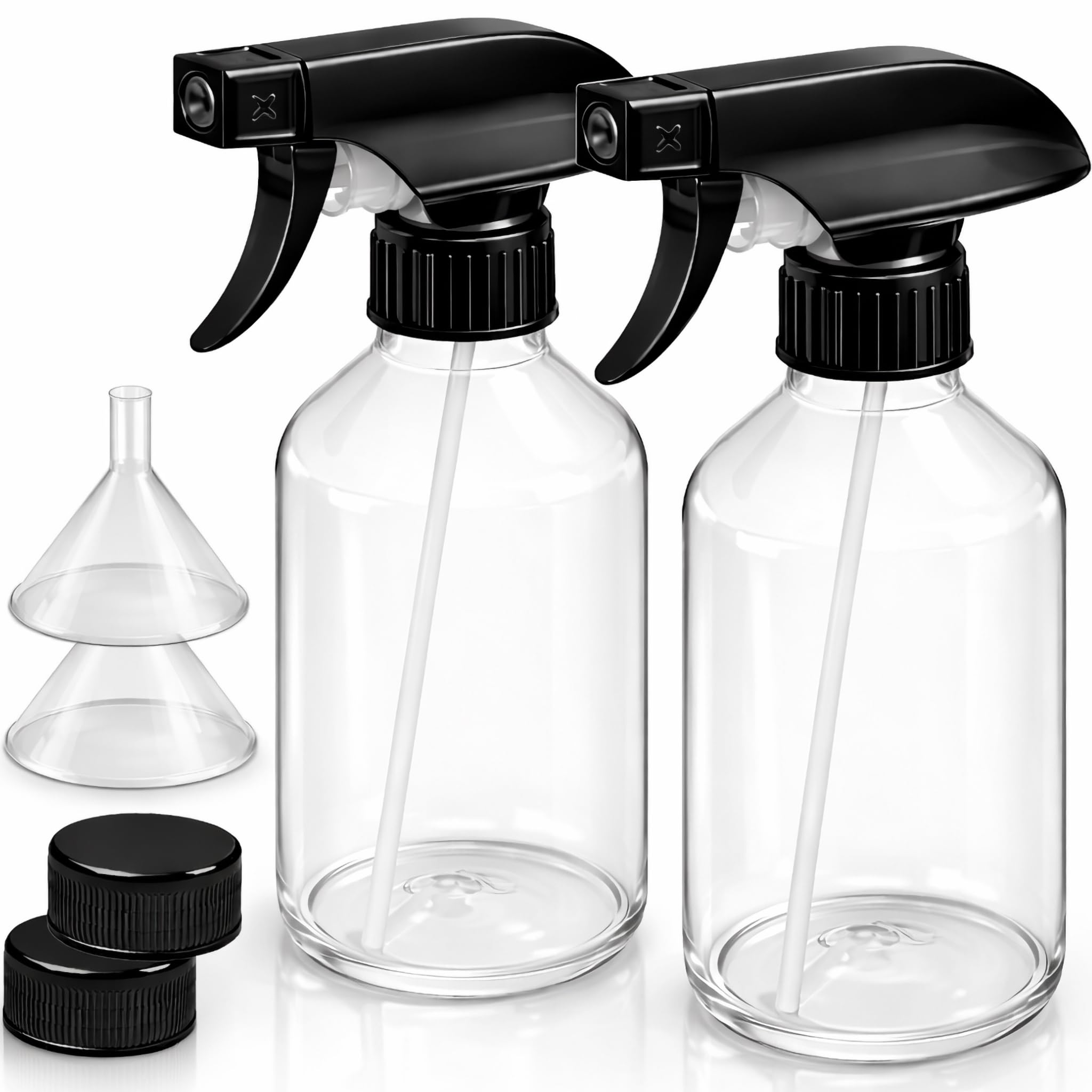 SUPER+ 4-pak plastikowych butelek z rozpylaczem 680 ml – szczelne, regulowana dysza, puste butelki z rozpylaczem do czyszczenia roztworów, roślin, zwierząt domowych lub butelek z rozpylaczem DIY
