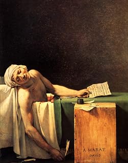 WONDERFULITEMS The Death of Marat Assassination of French Revolutionary Leader Jean-Paul Marat 1793 Painting by Jacques-Louis David 16" X 20" Image Size Print Repro on Matte Paper