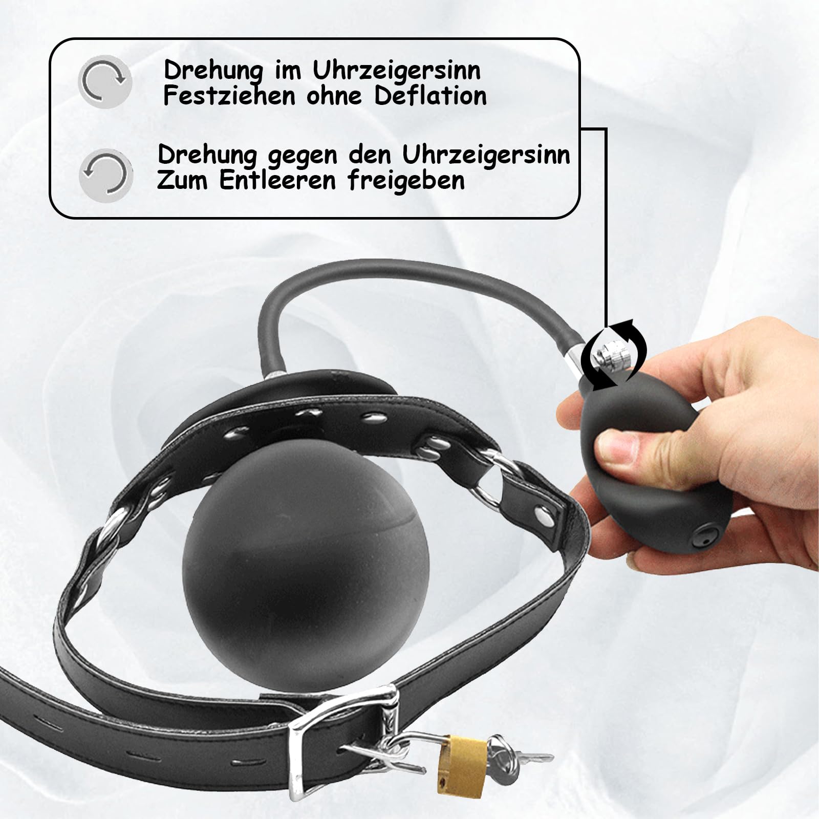 Bâillon Gonflable Bâillon En Silicone Bâillon Sexuel Sm Grand Bâillon Pour Pénis Pour Bondage Bâillon Pour La Bouche Gode Noir Bâillon Gonflable Pour Pénis Boule De Bouche Jouet Sexuel Fétichiste