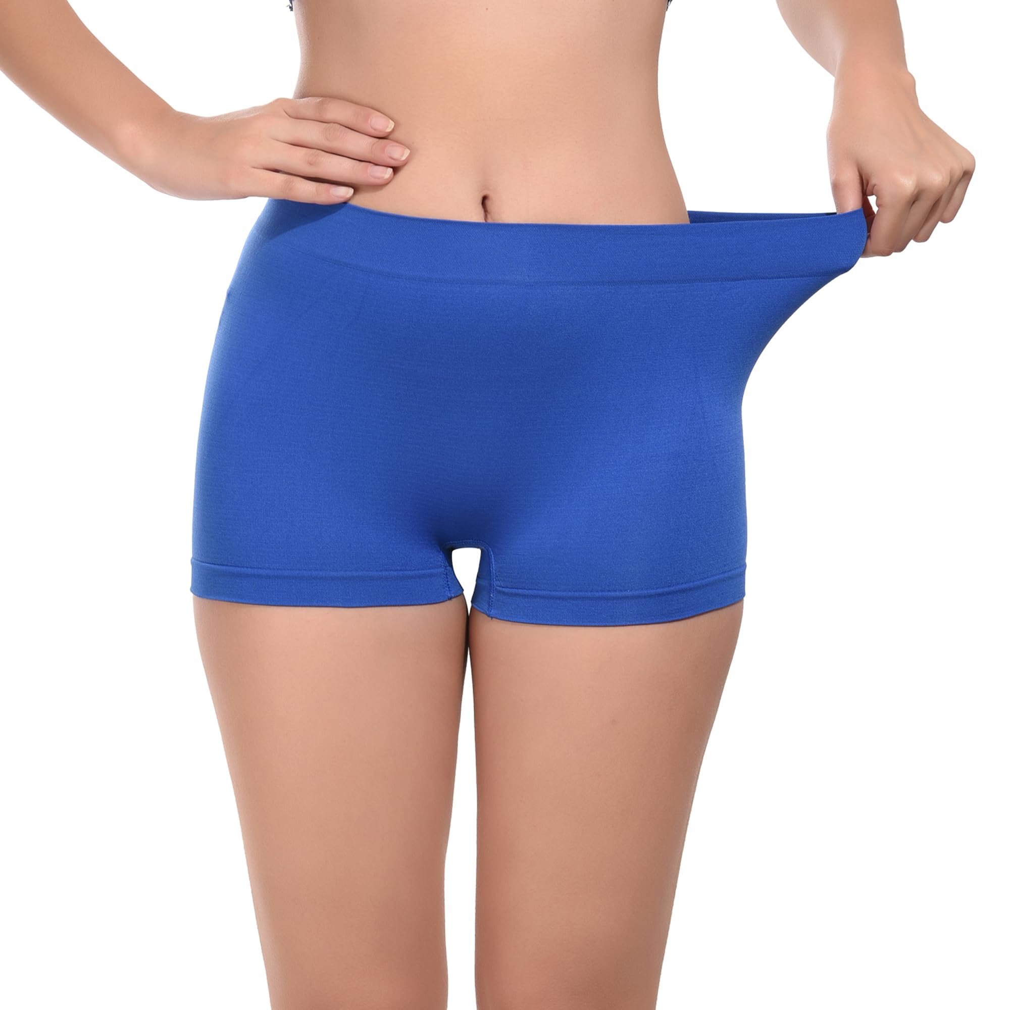 Women’s Comfort Fit Boyshort Panty | Seamless, Breathable, Everyday Innerwear for All-Day Comfort, Blue-image-0