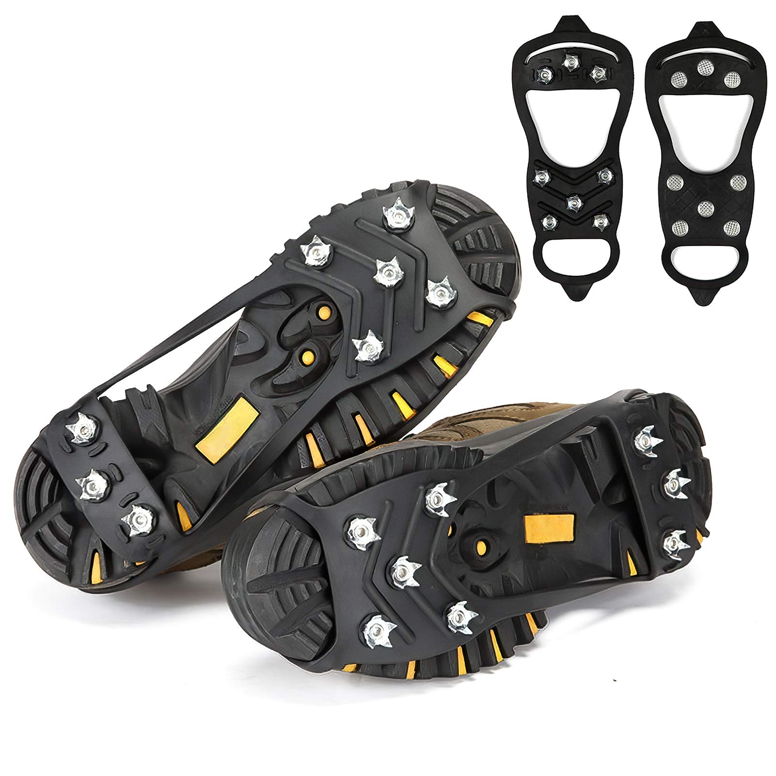 XintailCrampons for Boots, crampons for Hiking and Anti-Skid, Walking Traction Cleats for Walking on Snow and ice, Upgraded Stainless Steel Cleats, The Best Choice for Winter Hiking Gear
