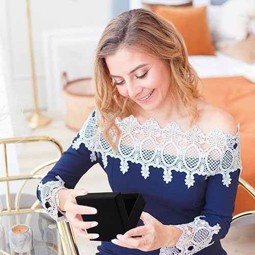 Miniatura 4 de Caja de regalo, caja de regalo, caja de regalo, 12 cajas de regalo cuadradas de cartón para joyas, caja de regalo de papel de cartón relleno de