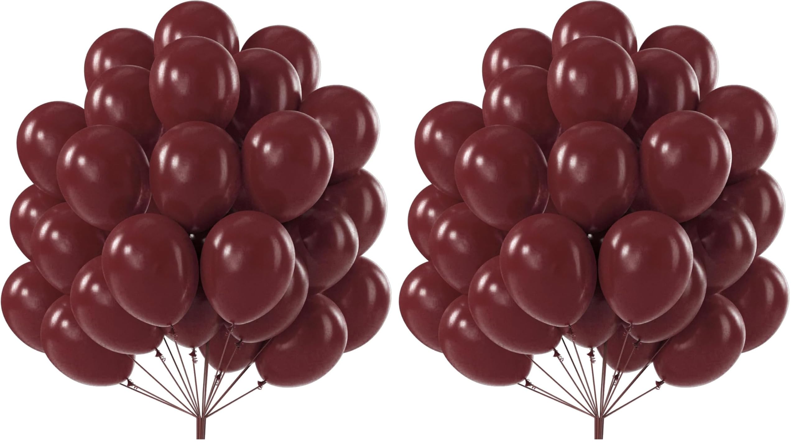 PartyWoo Burgundy Balloons 50pcs Dark Chestnut Red Maroon Dark Color (Pack of 2)