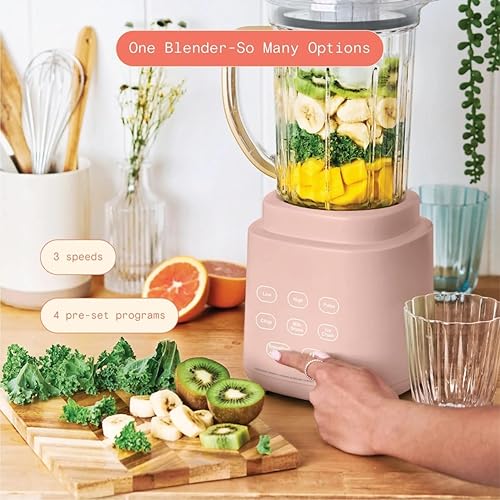 Miniatura 6 de PowerExact Licuadora, tecnología PrecisionSense, 3 velocidades, 4 preajustes, tarro de 50 onzas sin BPA, taza para llevar de 20 onzas, tapa sin