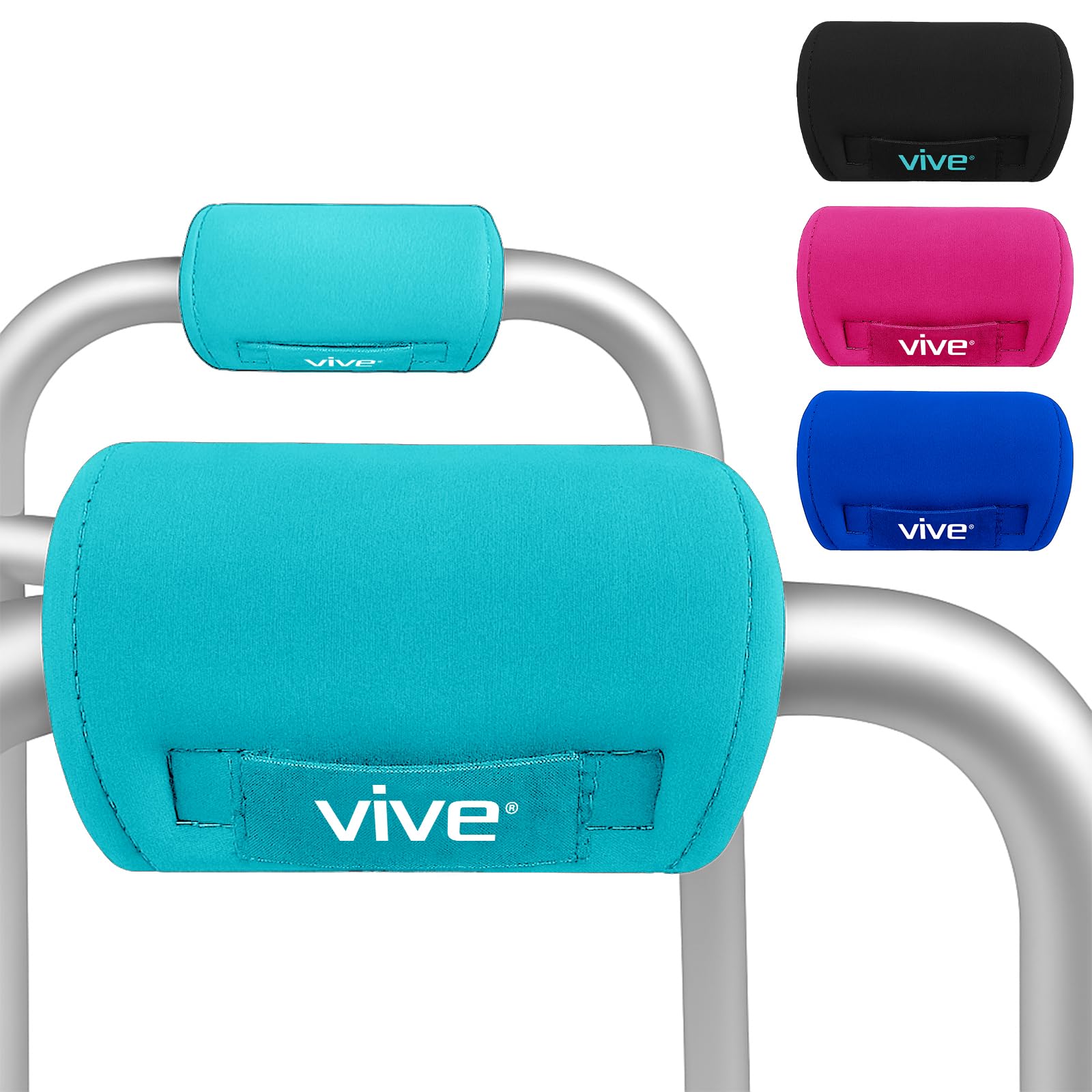 Walker Handle Cushions - Padded Hand Covers - Soft Cushion Padding Medical for Folding Rolling Wheelchair, Rollator Handle, Senior, Elderly Grippers - Crutch Handle Pad Grips - Mobility Aid