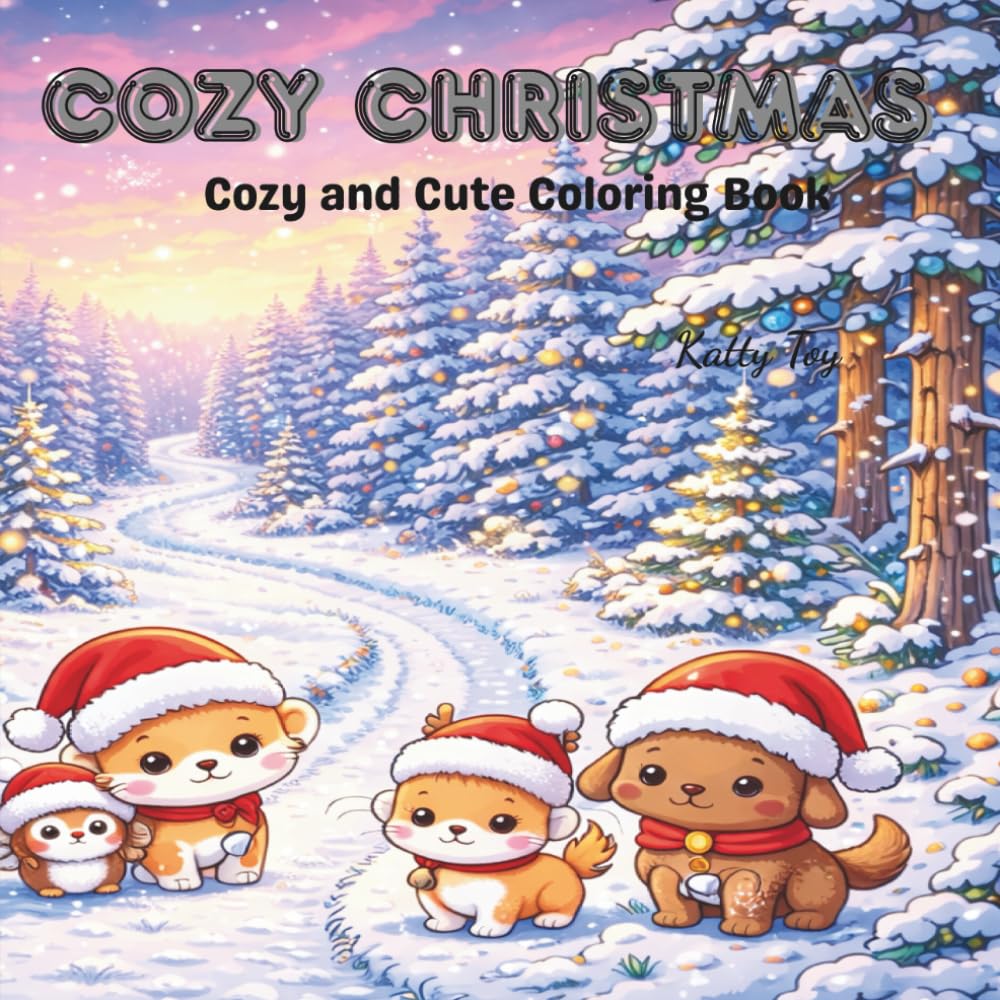 Cozy Christmas: Cute Coloring Book