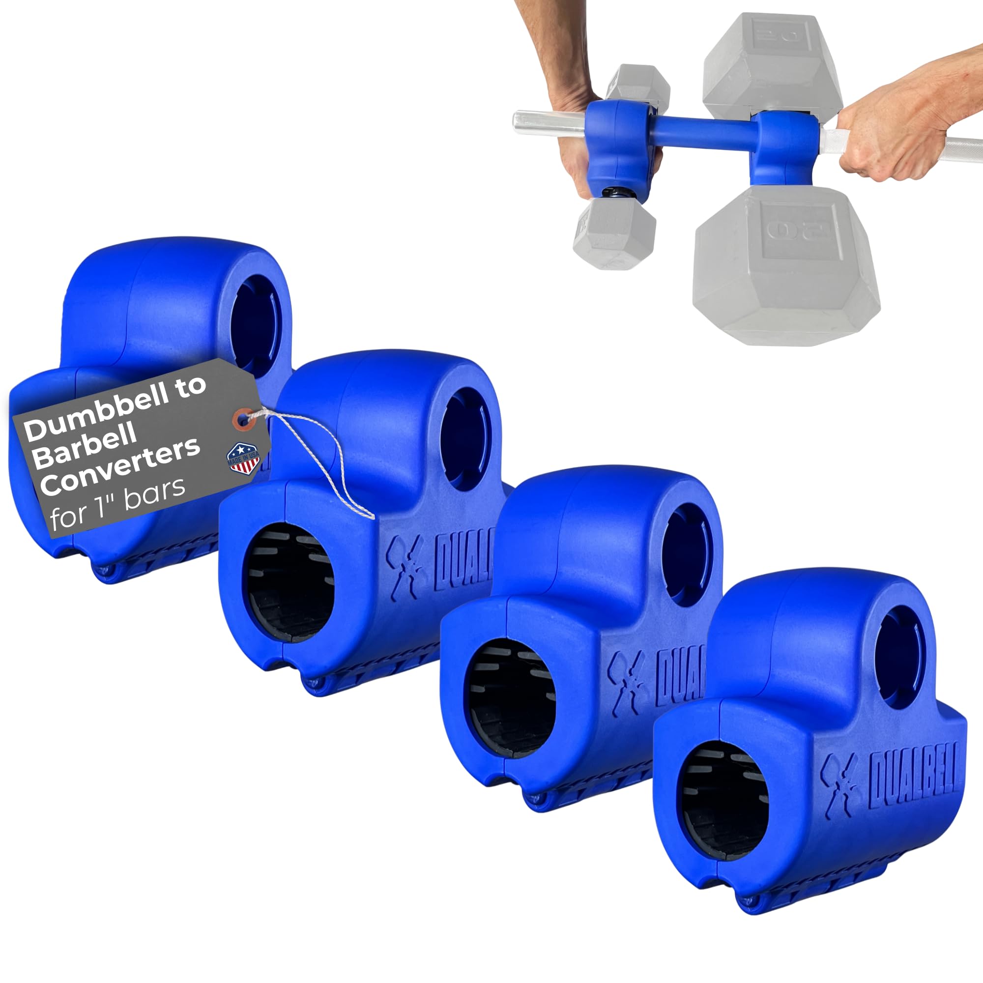 Konwerter hantli - do 2,5 cm barów Superset adaptery do hantli - nośność do 226 kg - konwertuje hantle do użytku na sztangi o średnicy 2,5 cm