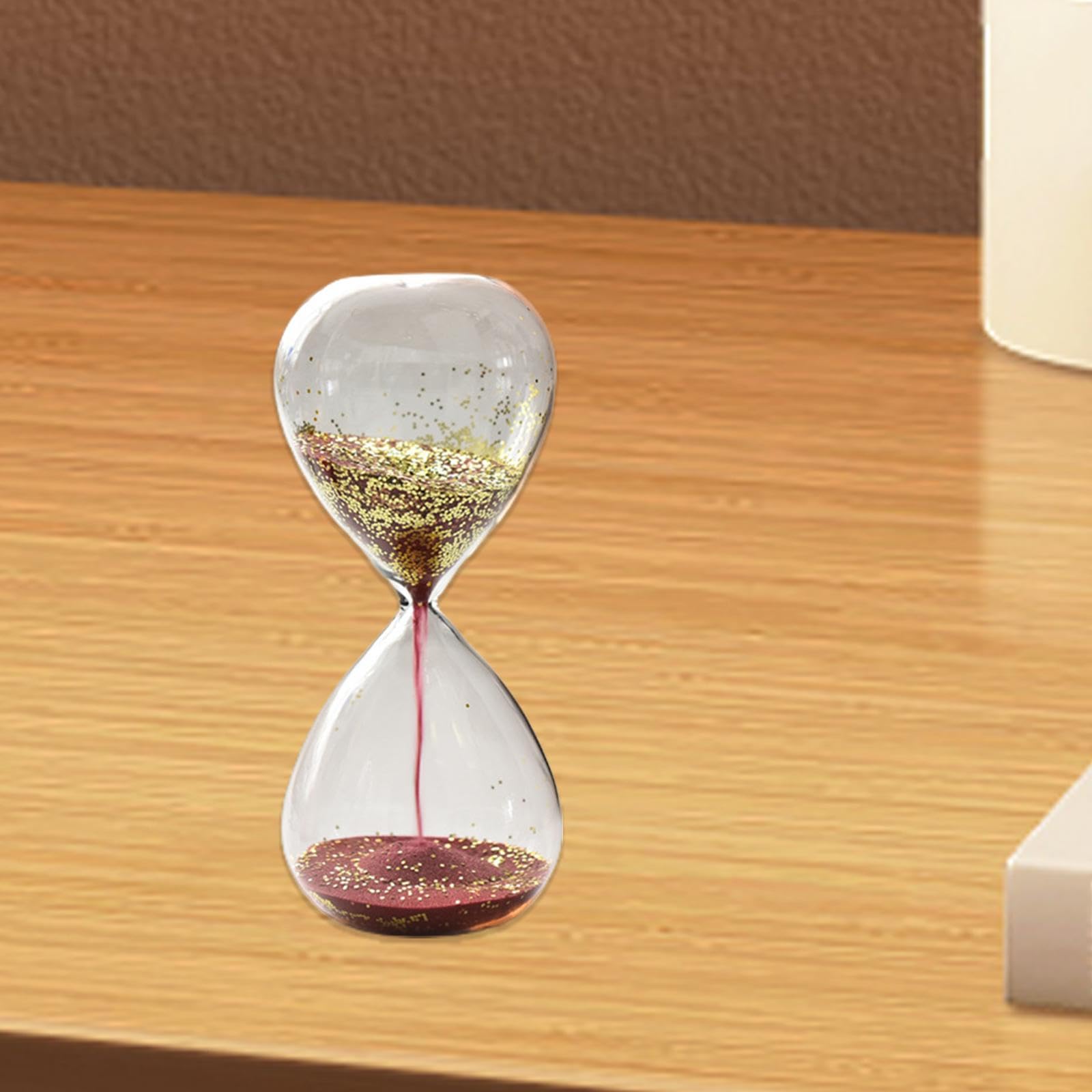 2 X Reloj de Arena con, Temporizador de Arena, Hogar, Hecho a Mano, Decoración de Mesa, Temporizador para Regalo de Cumpleaños, Familia, Niñ, 4 Piezas