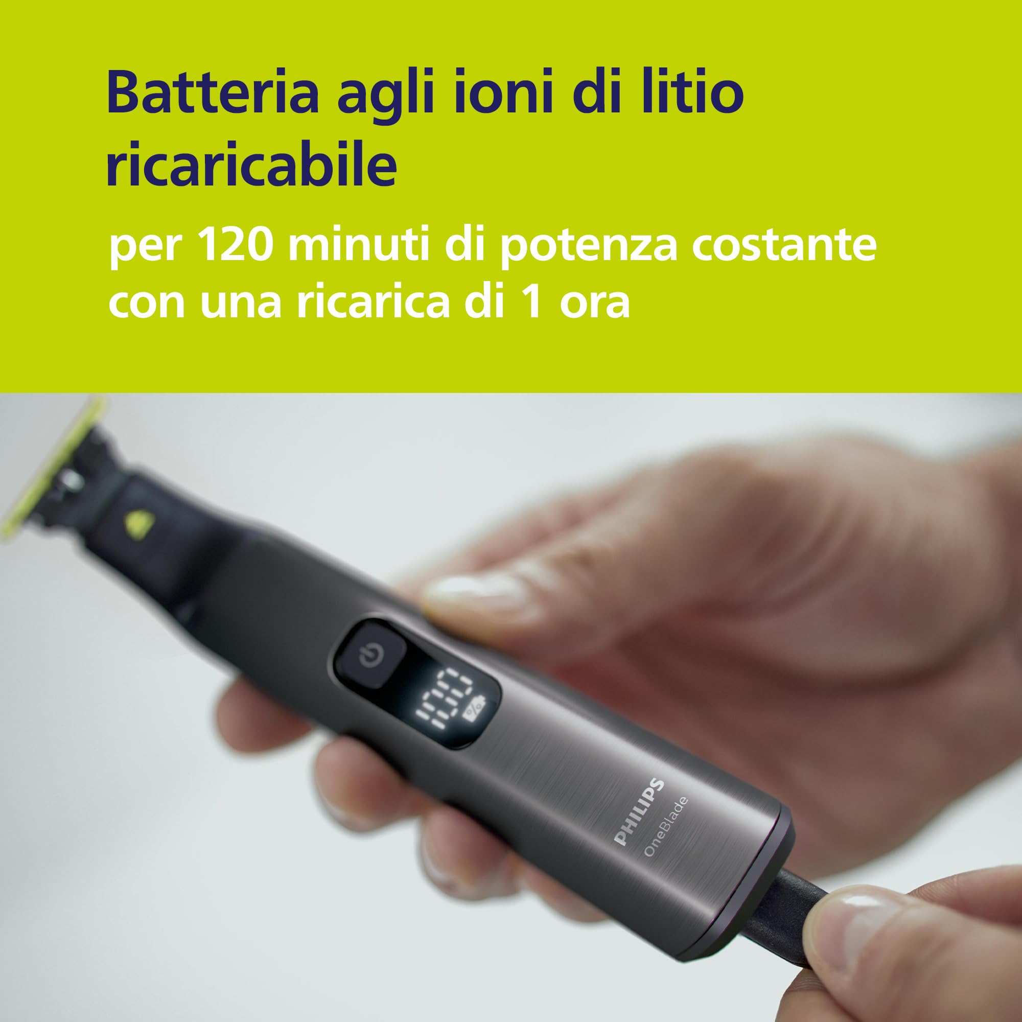 Philips OneBlade Pro 360 Autentico Regolabarba elettrico per viso e corpo, rasoio e depilatore, 3x 360 lame, 1x pettine da 20, 1x kit corpo, 1x supporto di ricarica, 1x custodia da viaggio, QP6652/35