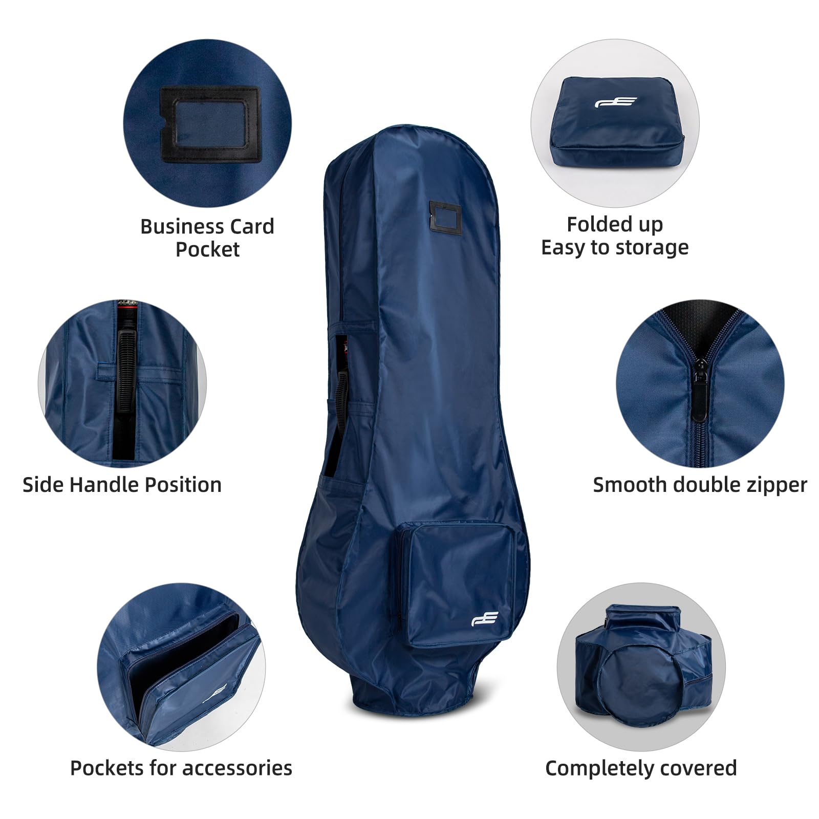 Golftaschen-Regenschutz, 300D PVC, wasserdichte Abdeckung für Golfschlägertasche, Durabale, leicht und einfach zu manövrieren