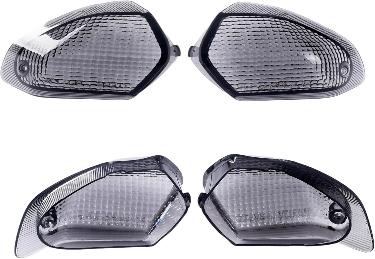 TOPZONE Fit for Kawasaki 1990-2004 ZX600 Ninja ZX-6;1993-2006 ZX600 ZZ-R600; 1993-1994 ZZ-R500; 1993-2006 ZZR400;Turn Signal Idicator Blinker Light Lamp Lens (Smoke)