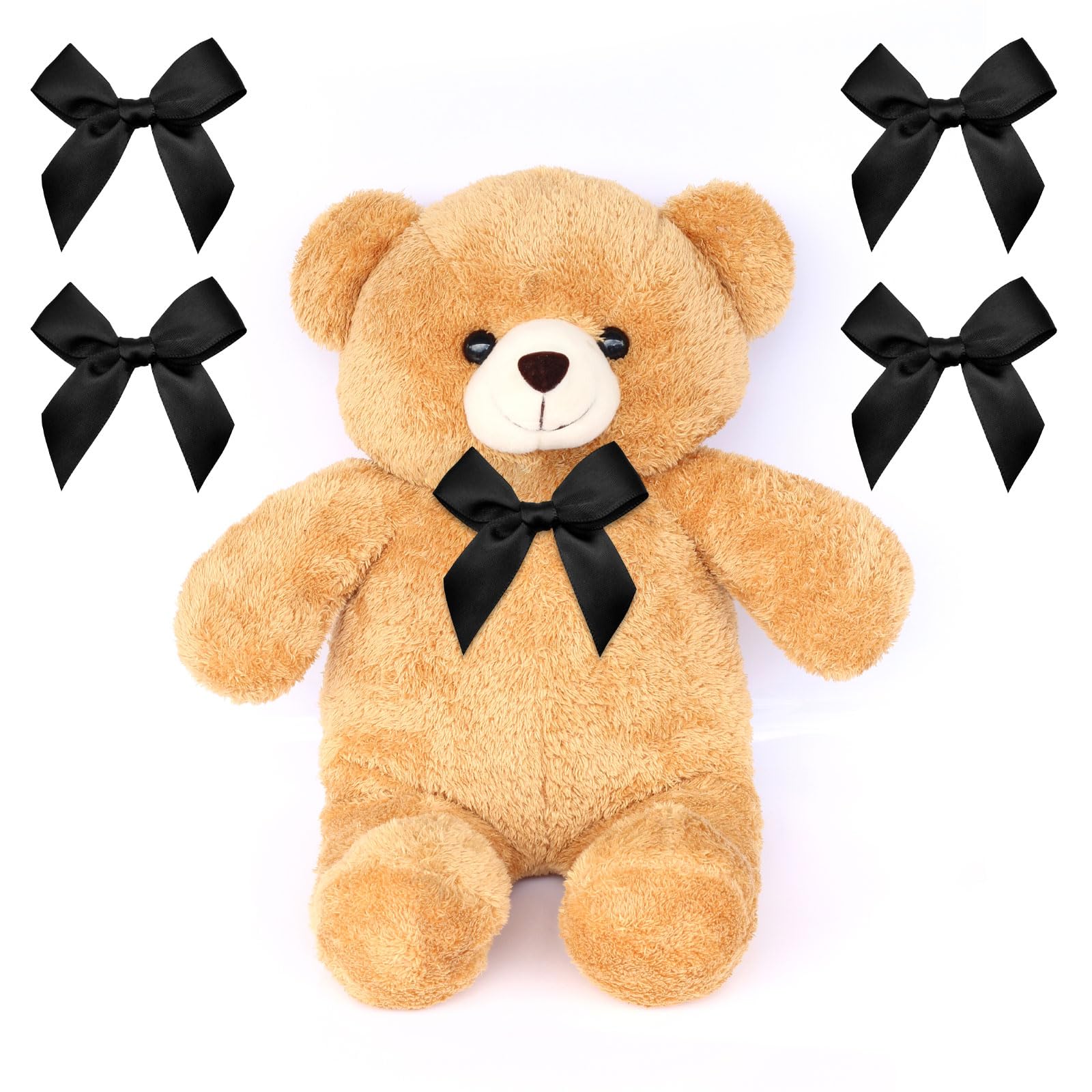 Jisrcha 60 Fiocchi, Fiocchetti Piccoli per Decorazioni, Fiocchetti per Bomboniere per Matrimoni, Confezioni Regalo, Artigianato, Compleanni, Decorazione di Sacchetti per Merenda, Regali Natale(Nero)
