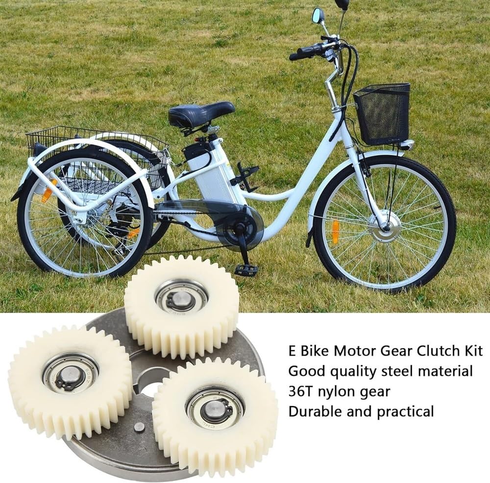 YWSXHS Motorized Bike Kit, 3pcs 36T Planetary Gear, Worm Gear Electric Bicycle Replacement Part, Diameter 47.5mm Electric Vehicle Bicycle Worm Gear Bicycle Replacement Part (Size : Steel Gear) : Sports &