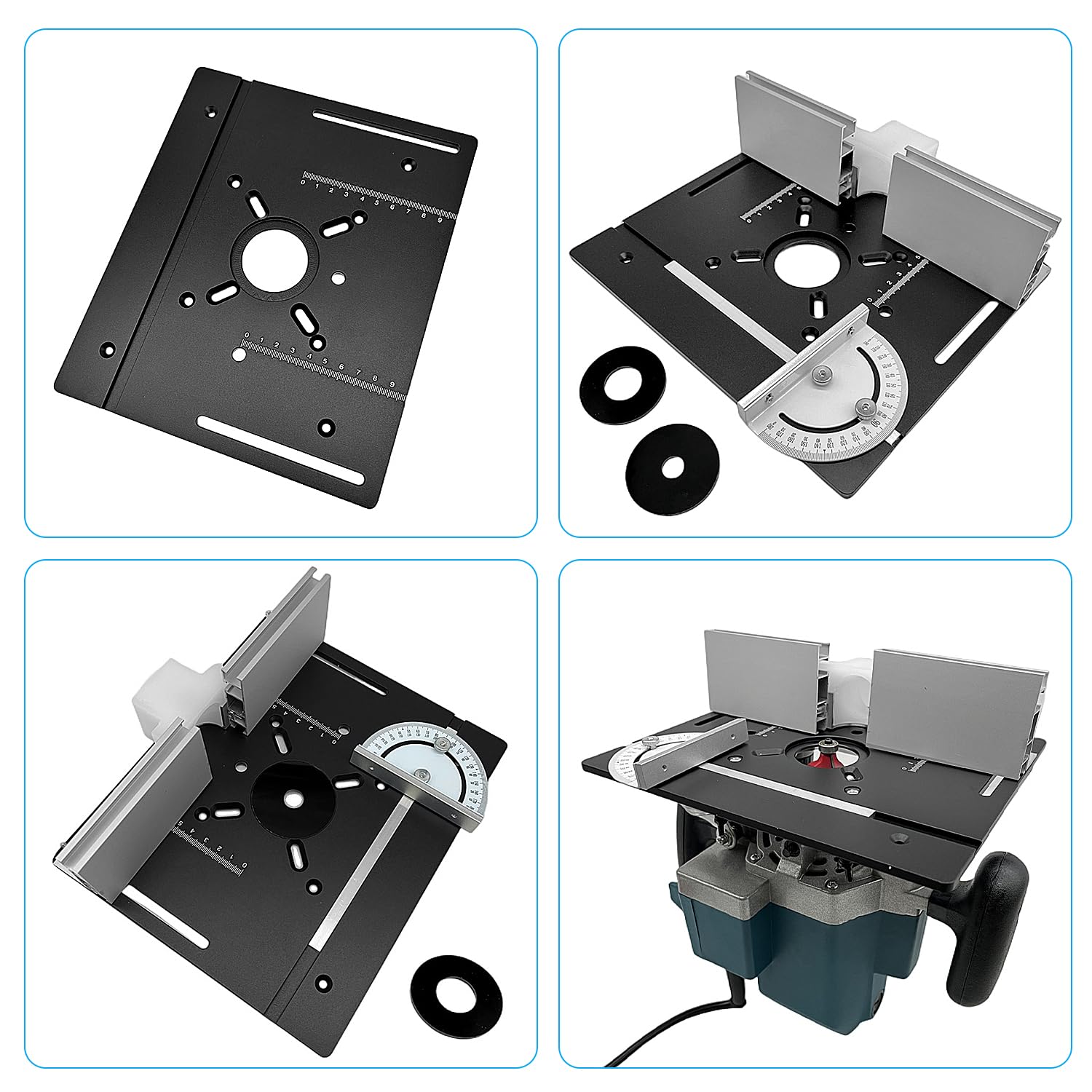 Oberfräsenlift System Für Frästisch - 47mm Hubhöhe - Aluminium Mit Edelstahl Für Präzise Holzbearbeitung
