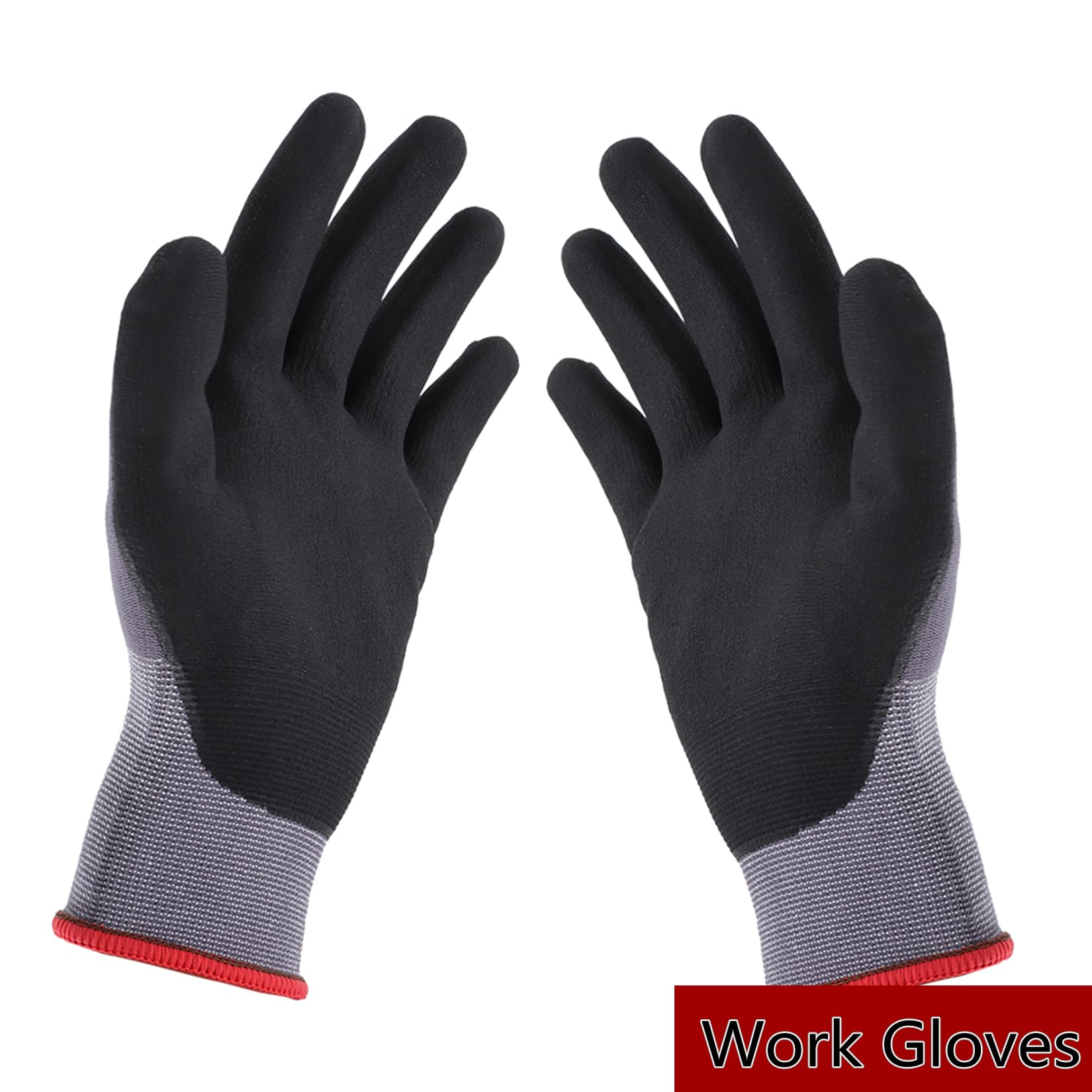 Paar extra große Arbeitshandschuhe, Nahtlose Strickhandschuhe, Gartenhandschuhe für Damen und Herren, geeignet für Lagerhaltung und Logistik, Baustellen und Gartenbau