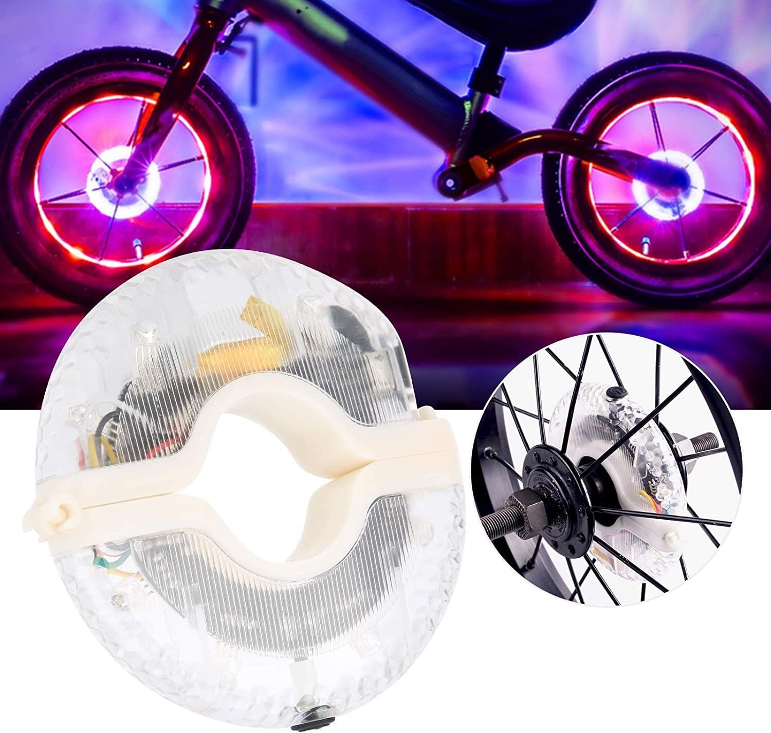 ARTSZY USB Wheel Hub Light Bike Kolorowe światła LED na szprychy rowerowe do skutera rowerowego bardziej fajny rower
