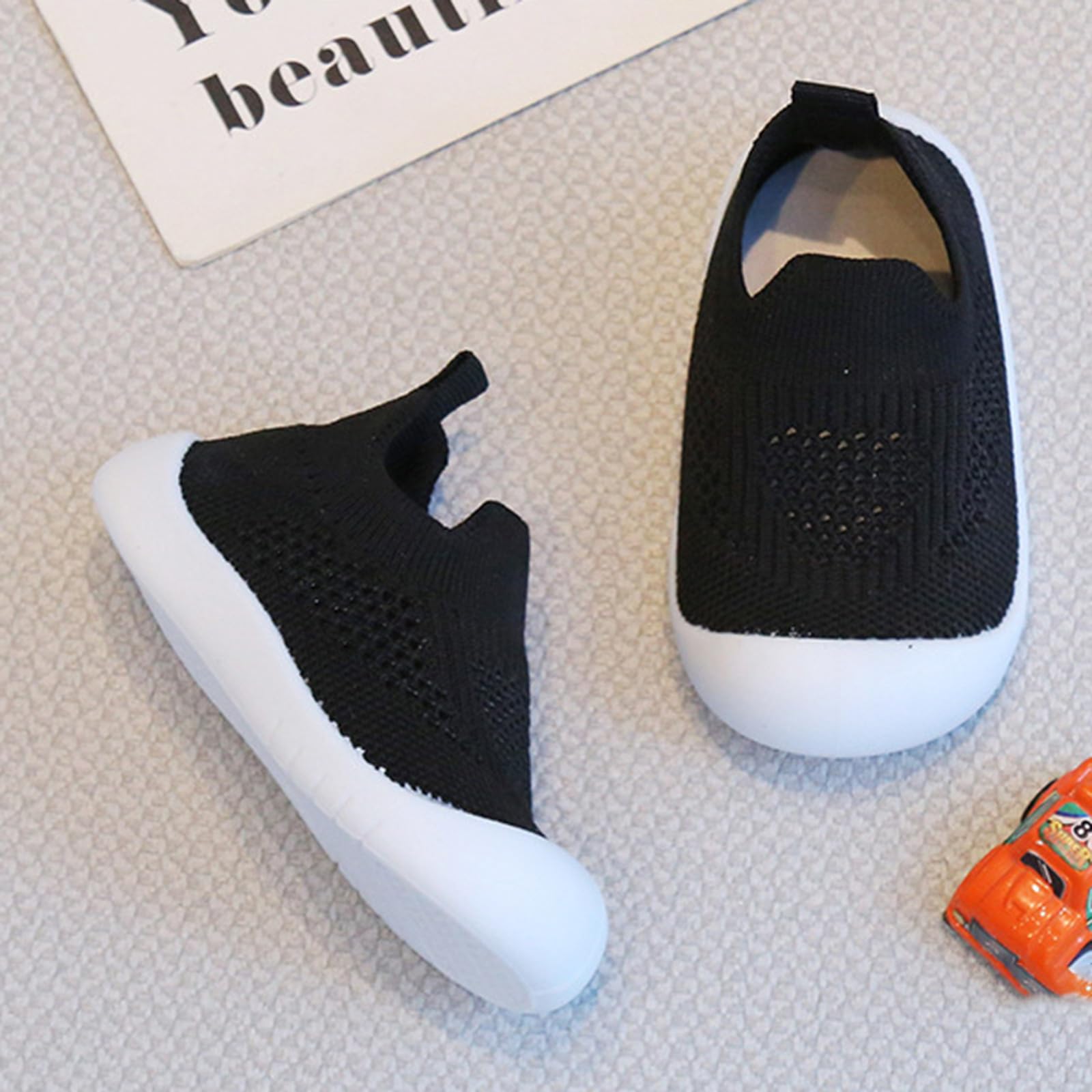Chaussures Bebe Garcon Fille Chaussures Bebe Premier Pas Doux et Respirant Confortable Antidérapantes 0-3 Ans