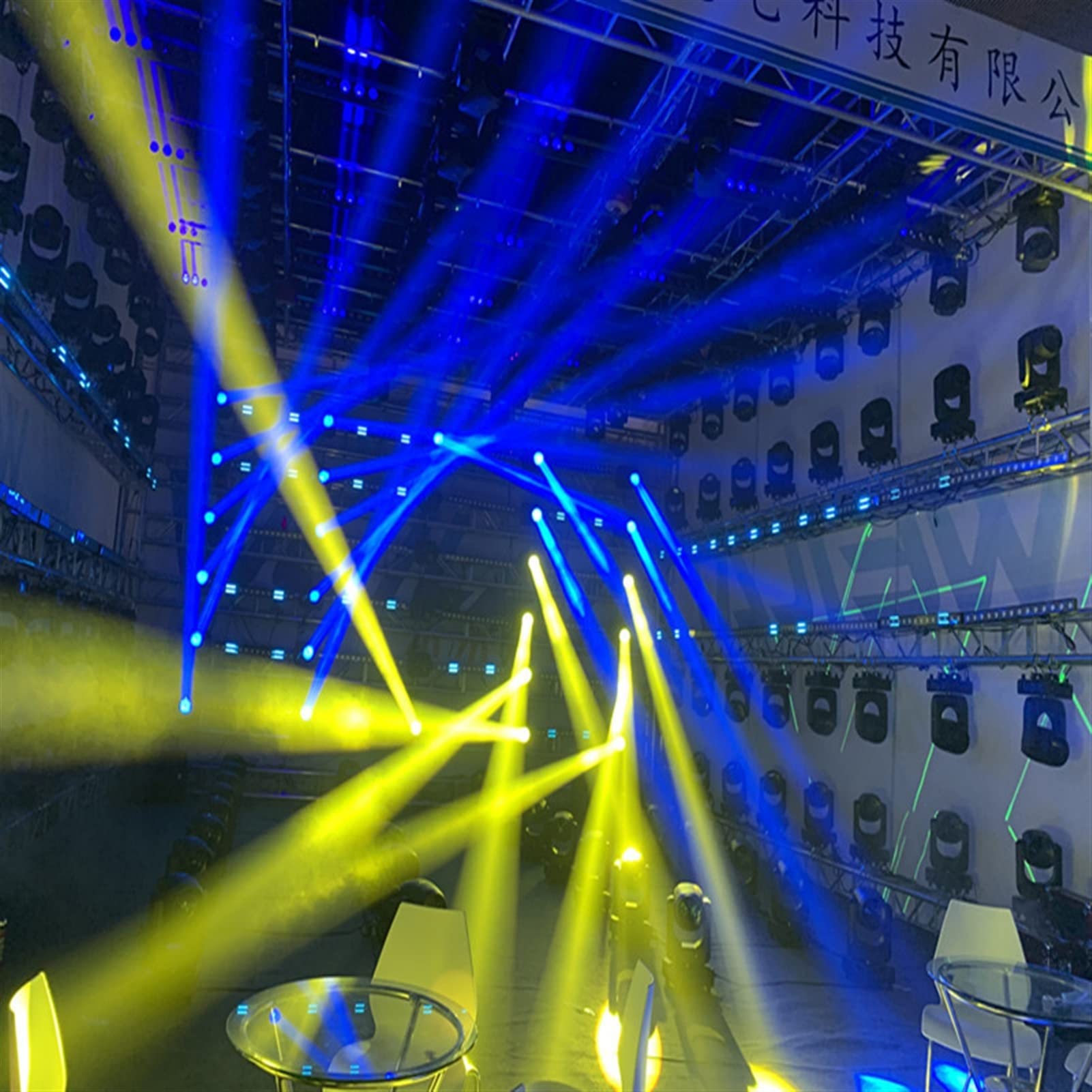 Luces de DJ para Fiestas, Mini 25 0W8R Patrón de luz cabeza móvil Iluminación Doble PRISM PLATE DOBLE DJ Luz giratoria Control
