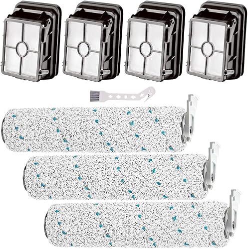 MIXEAL Piezas de repuesto para aspiradora Bissell CrossWave Wireless Max 2554 2590 2593 2596, paquete de 3 rollos de cepillo multisuperficie 2787 y
