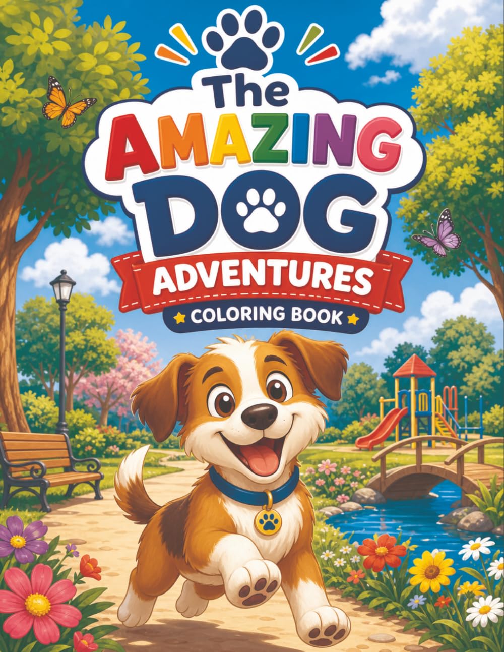 The Amazing Dog Adventures Coloring Book: 30 Fun and Unique Dog Illustrations for Kids to Color (Animal Jobs Coloring Series)