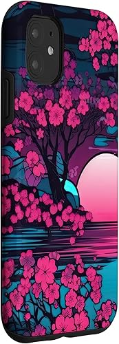 Miniatura 3 de Funda para iPhone 11 Synthwave Cherry Blossoms