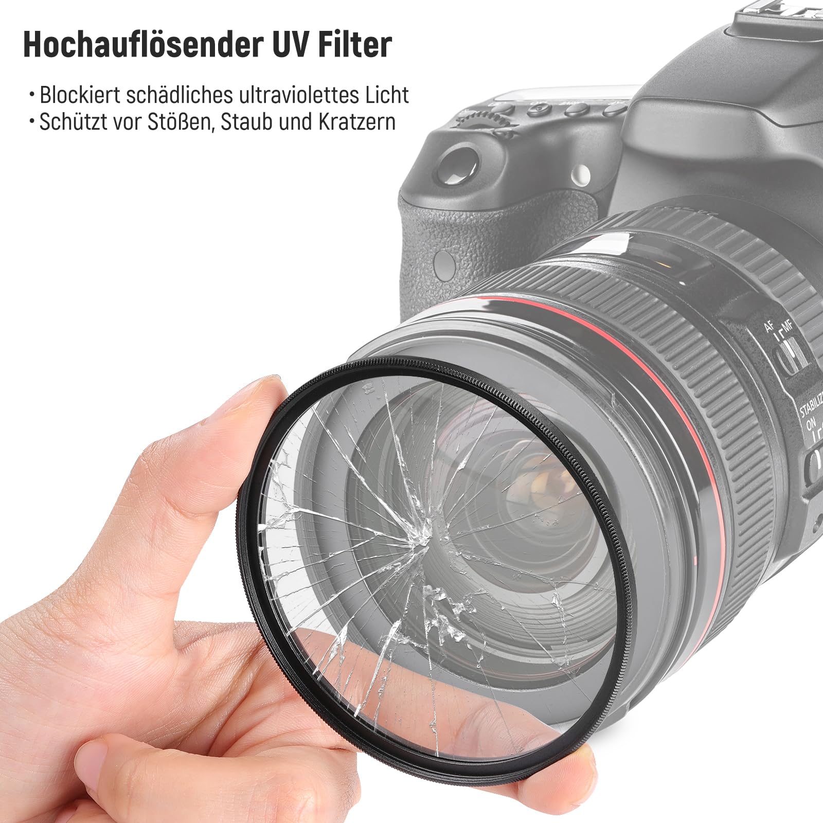NEEWER 67mm ND Objektiv Filter Set mit Aufbewahrungsetui, Reinigungstuch, UV CPL ND4 Mehrfachvergütetes Optikglas, Rahmen aus Aluminiumlegierung zirkularer Polfilter Graufilter Kit für Kameraobjektive