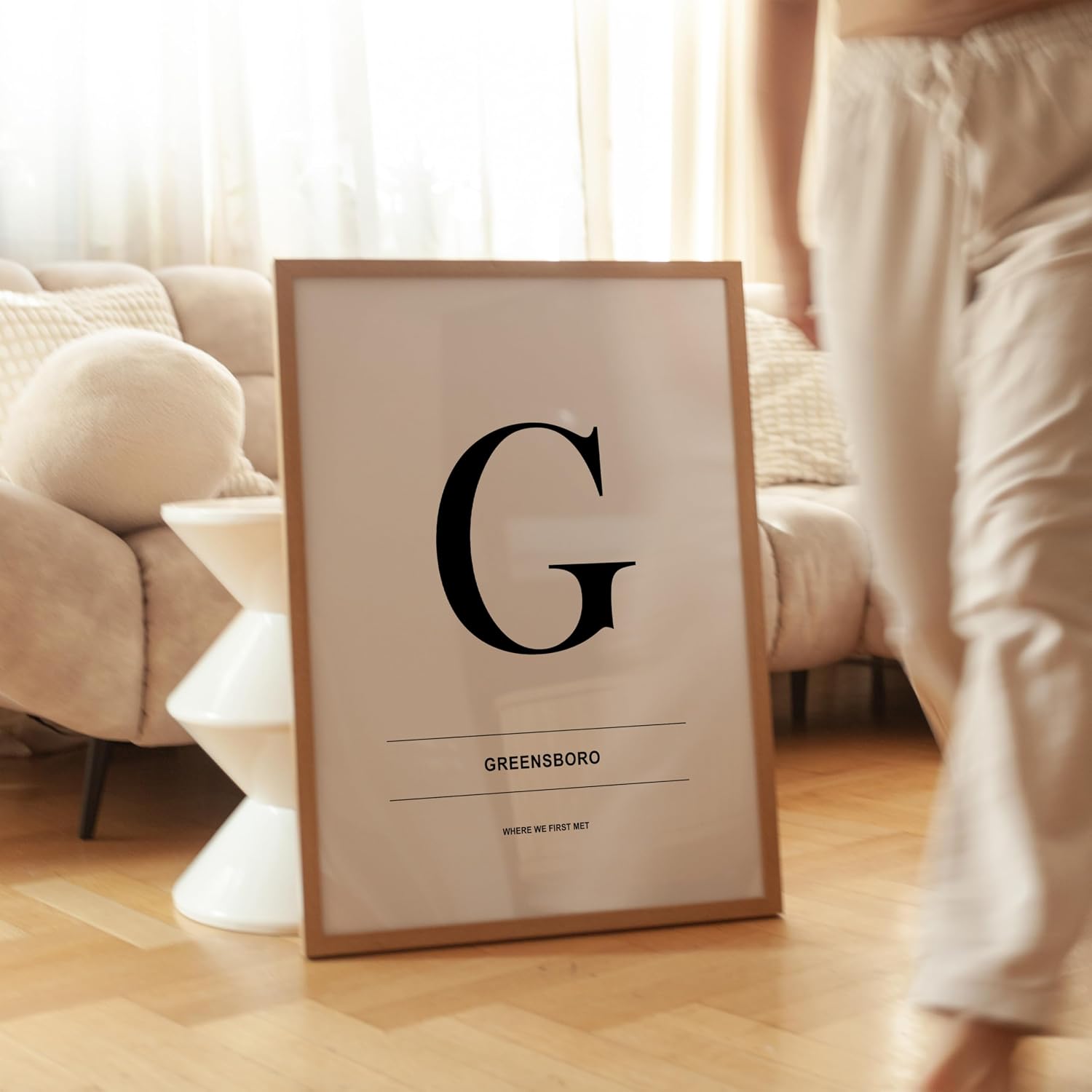 Poster Master Personalized Letter G City Print, Customized Typography Poster and Canvas, Minimal Art, Gift for Loved Ones, Couples, Available in 8x10 to 30x40