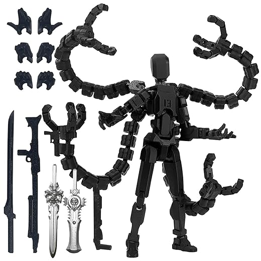 T13 Already Assembled Action Figure Accessories,T13 Multi-Jointed Movable,for Collectors Desktop Decorations t-13 Movability 3D Printed Toys