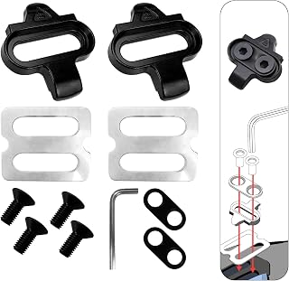 2 Piezas Tacos de Pedal de Bicicleta, Juego de calas para Bicicleta, Pedales de Bicicleta, Calas Tacos de Bicicleta para Shimano SPD SH51 MTB Spinning Juego de Calas Look Carretera Calas