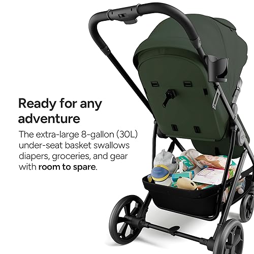 Miniatura 6 de Mompush Wiz Pro - Cochecito de bebé 4 en 1 con modo moisés, cochecito de tamaño completo todo terreno premium desde recién nacido hasta niño