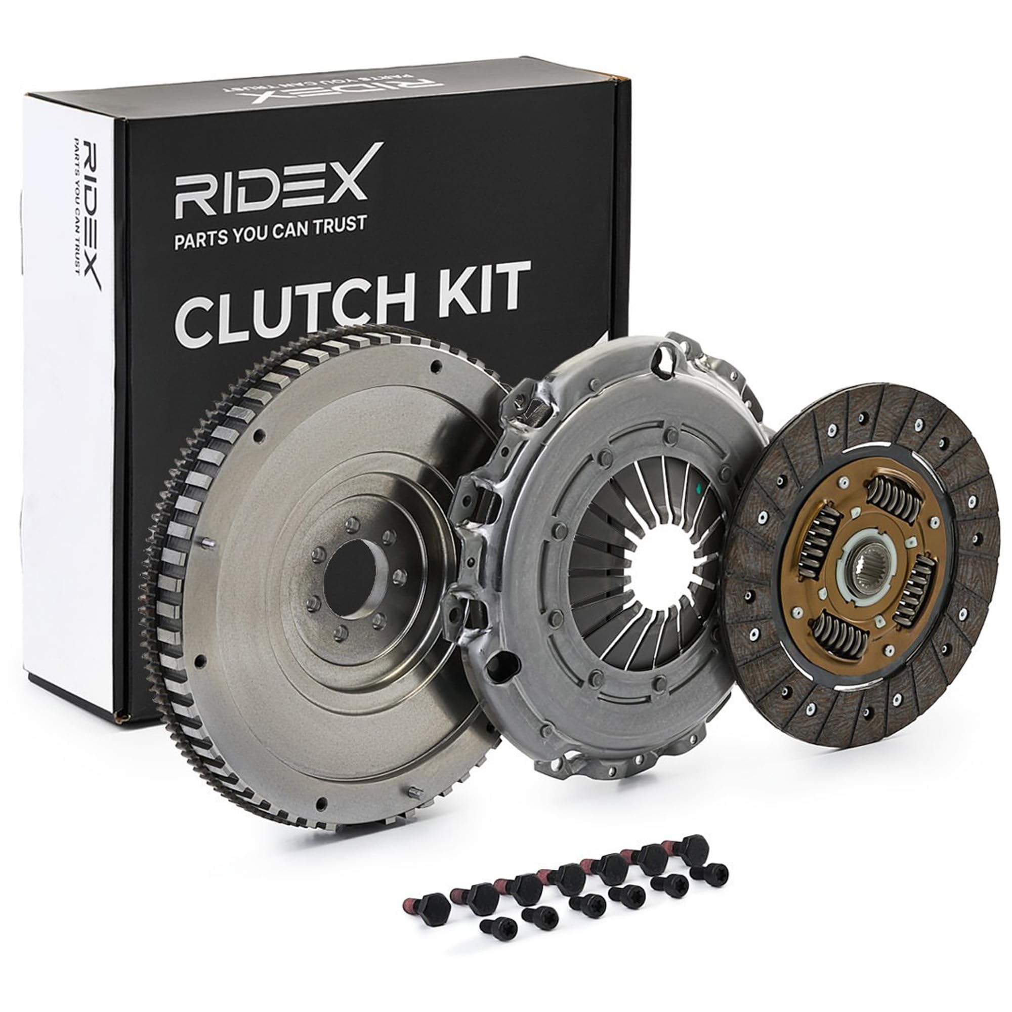 RIDEX 479C3035 Kit de embrague con volante monomasa sin desembrague central con juego de tornillos No se requiere una herramienta especial para montaje Compatible con NISSAN Qashqai II J11, J11