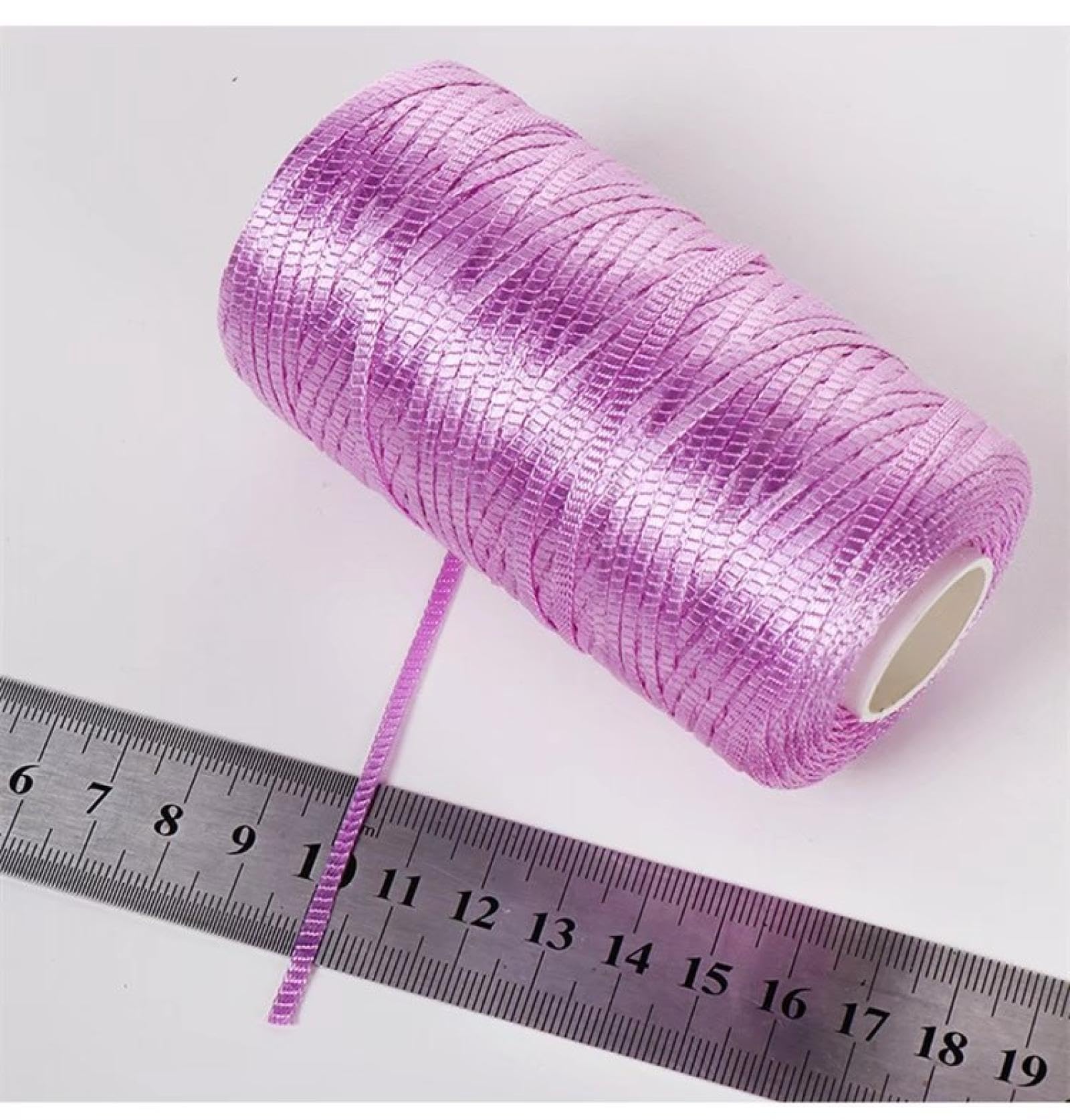3 mm poliestrowy sznurek do makramy, 100 g, barwiona segmentowo, płaska przędza wstążkowa, polipropylenowa, do makramy, kolorowa przędza do szydełkowania, do torby, 4 szt., kol-3