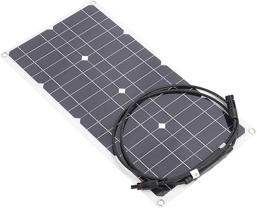 Miniatura 3 de WALFRONT Flexible Solar Panel Charger Monocrystalline 25W Portable Overload Protection 16V for RVs Yachts 12V Batteries