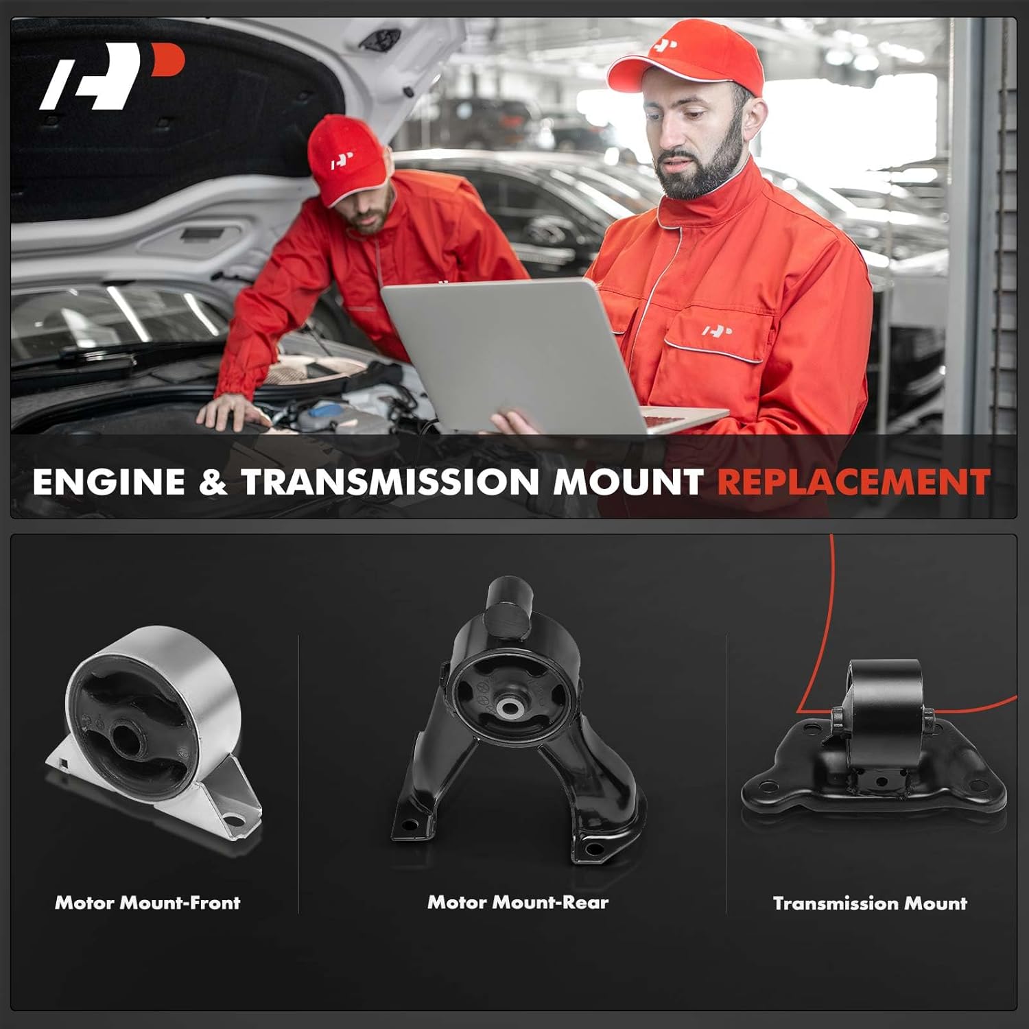 A-Premium Engine Motor and Transmission Mount Kit Compatible with Mitsubishi Outlander 2003 2004 2005 2.4L, FWD, Automatic Transmission, 3-PC Set, Replace # MN100289, MN100335