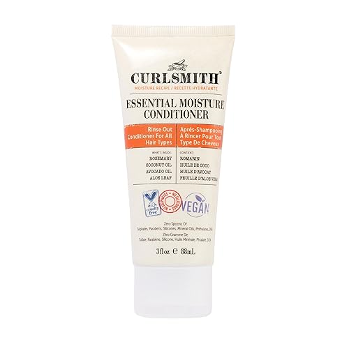 CURLSMITH - Acondicionador de humedad esencial, ligero control de encrespamiento para cabello ondulado, rizado y rizado, vegano (3 onzas líquidas)