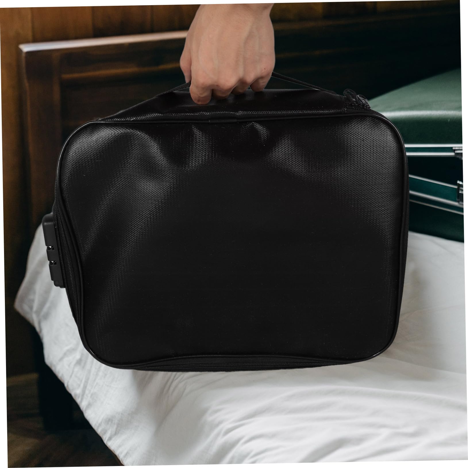 Veemoon Borsa Documenti Ignifuga Con Serratura Organizer Multi-livello Per Viaggio e Casa Ampio Spazio Di Archiviazione Per Documenti Importanti e Accessori Design Elegante e Funzionale