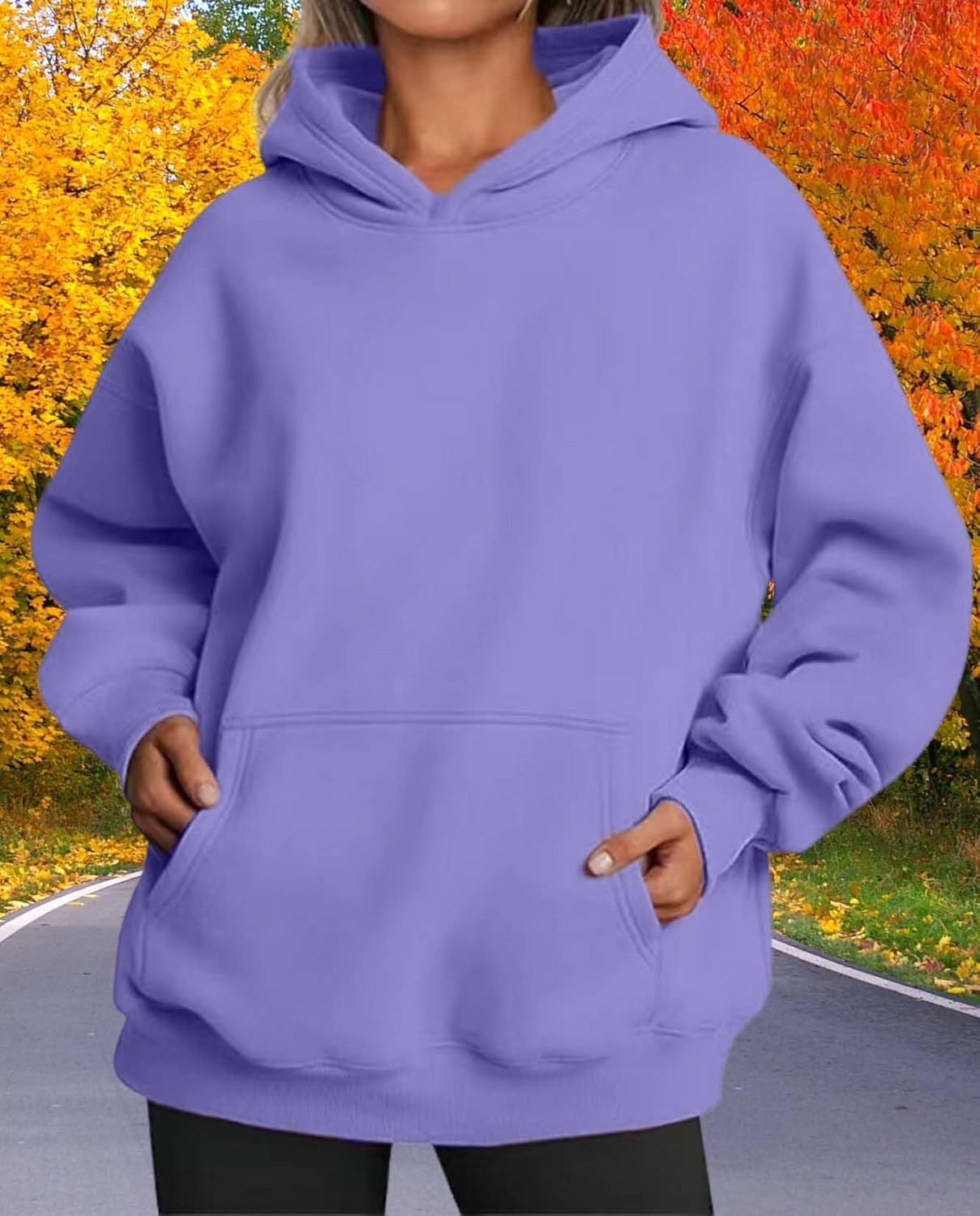 Womens Hooded Pullover Sweater Fashion Casual Loose Version With Pockets Spring And Autumn Hooded Sweater - Image 6