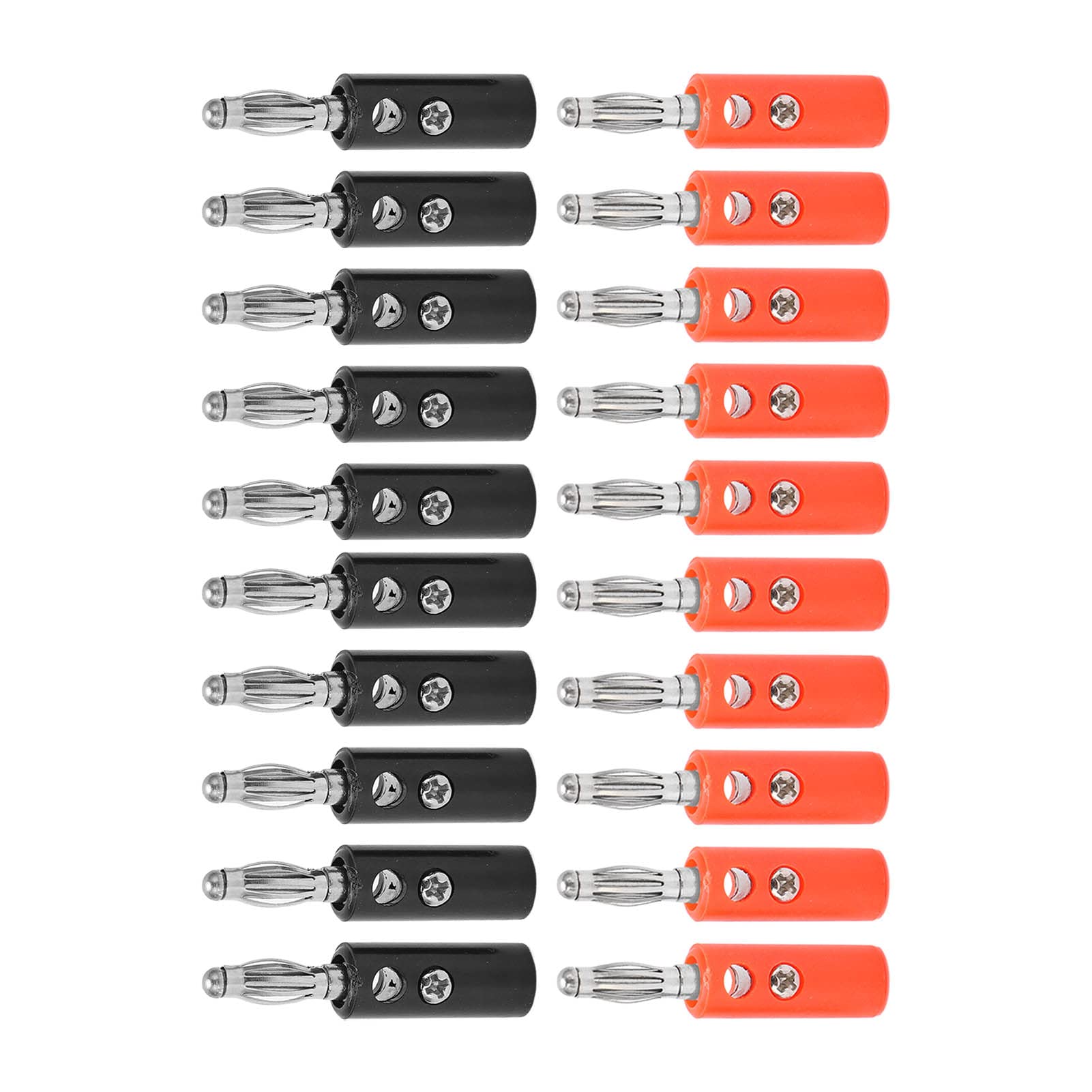 Banana Plugs, Red and Black Speaker Banana Plugs Replacement Zinc Alloy for Speaker Wire