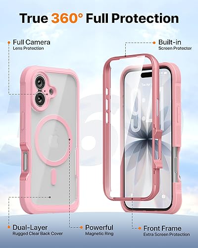 Miniatura 622 de Diaclara - Funda diseñada para iPhone 15 Plus de 6.7 pulgadas, transparente, cuerpo completo, con protector de pantalla, resistente de protección