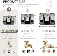Vista 2 de Rest-Eazzzy Corralito para Perros, Corralito Plegable para Gatitos para Perros Medianos, Corralito Portátil para Mascotas con Cubierta de Sombra