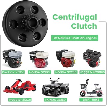 Predator 212 Clutch Kit, 12T 3/4 Bore Centrifugal Clutch with #35 Chain