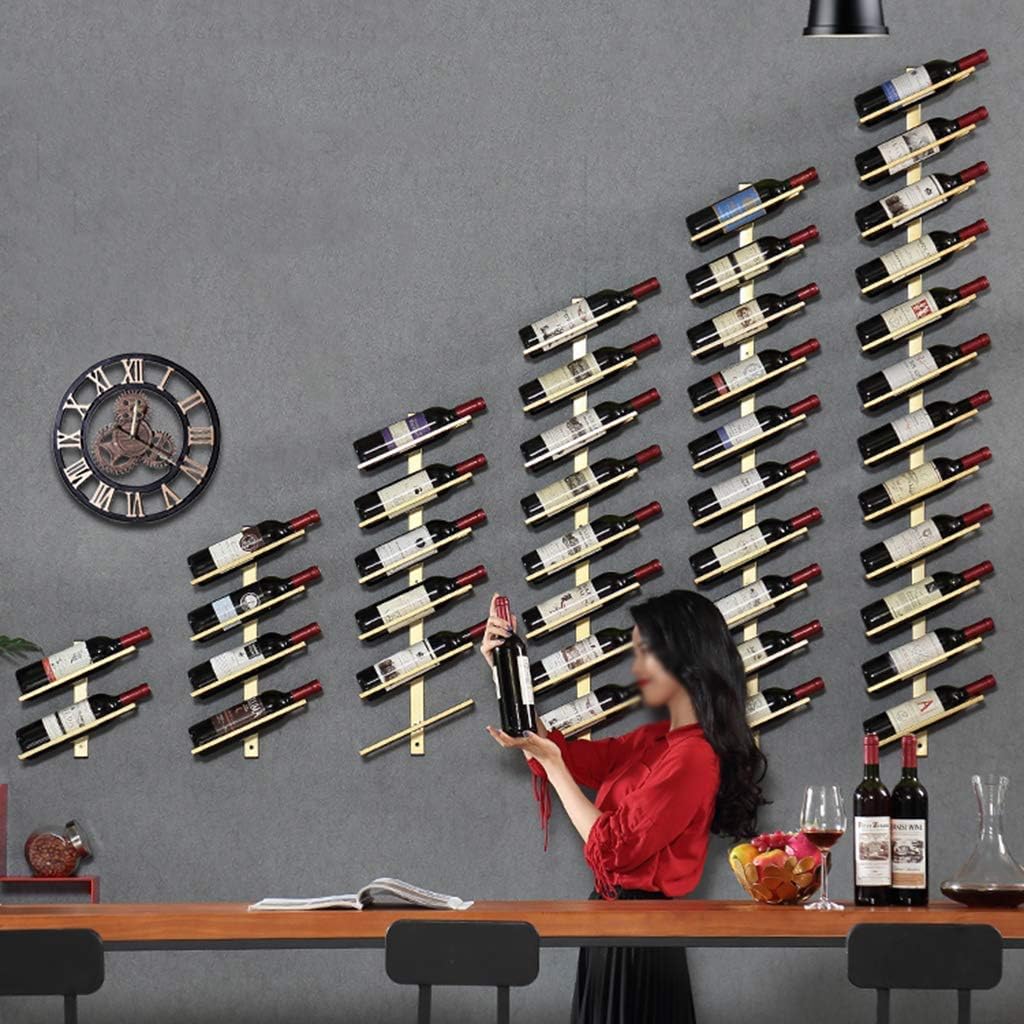 Rustic Wall Mounted Wine Racks with Glass Holder/Hanging Wine Rack/Bottle Storage Rack/2-Tiers Metal Shelf Floating Shelves/Home Room Living Room Kitchen Decor Display Rack