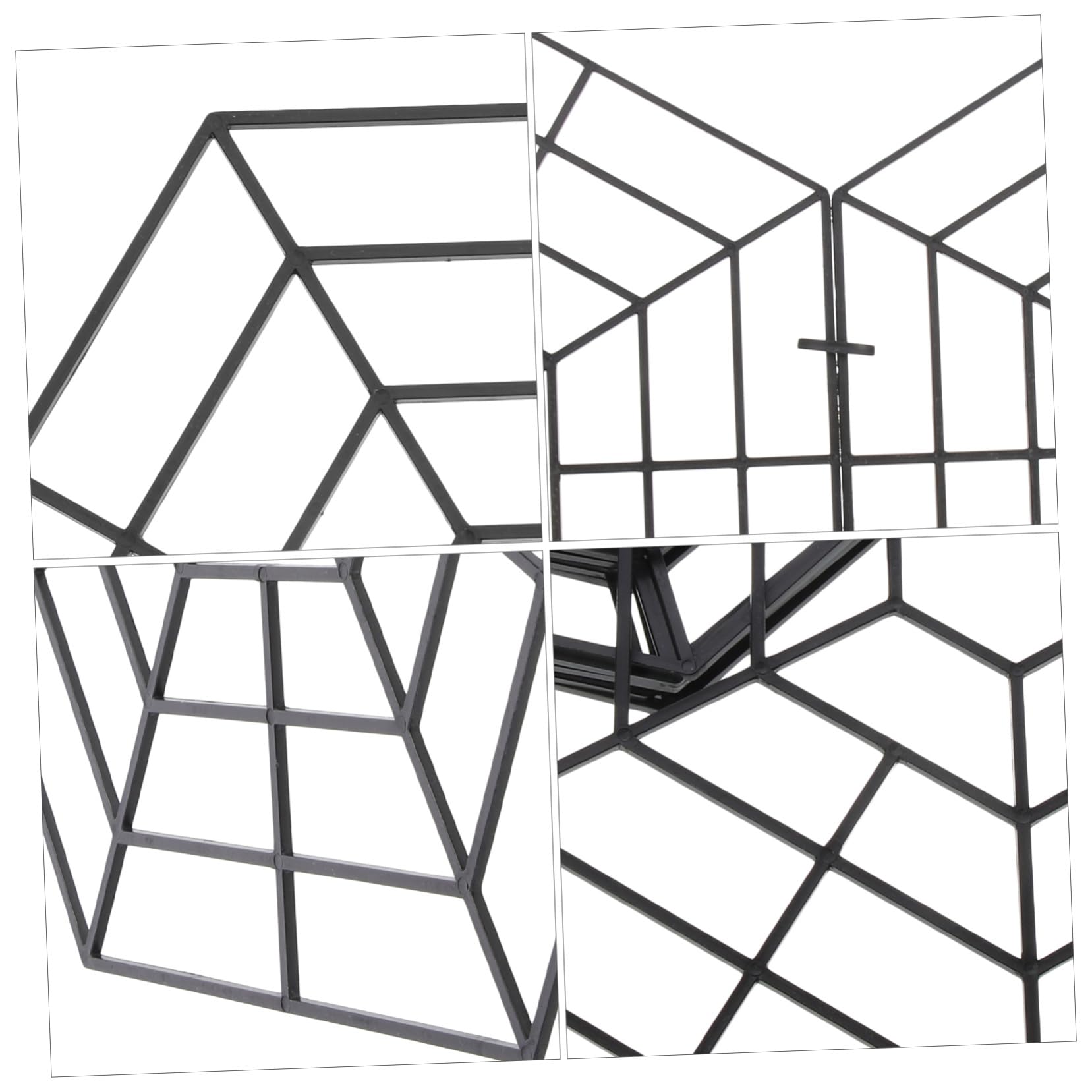 Red Protectora de Peces para Estanque, 30 Piezas PP Negro Hexagonal