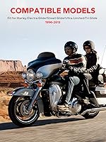 Vista 2 de Amazicha Parabrisas de 5 pulgadas, color negro 96-13, apto para Harley Touring Electra Street Glide y Trike 1996-2013