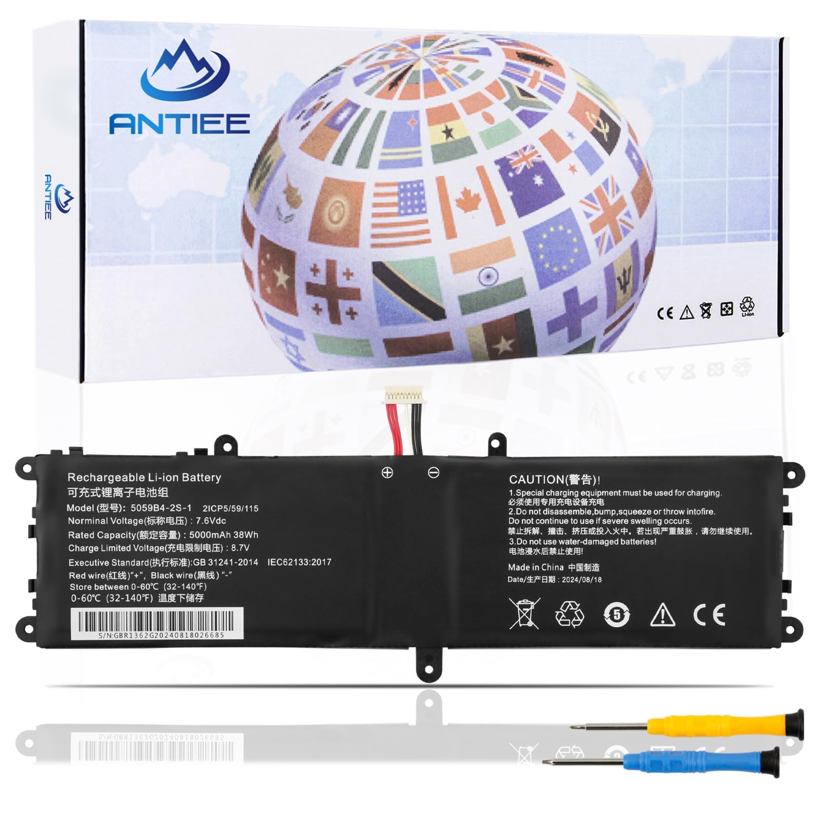 ANTIEE 5059B4-2S-1 Laptop Batteria per Chuwi GemiBook 13.3inch CWI528