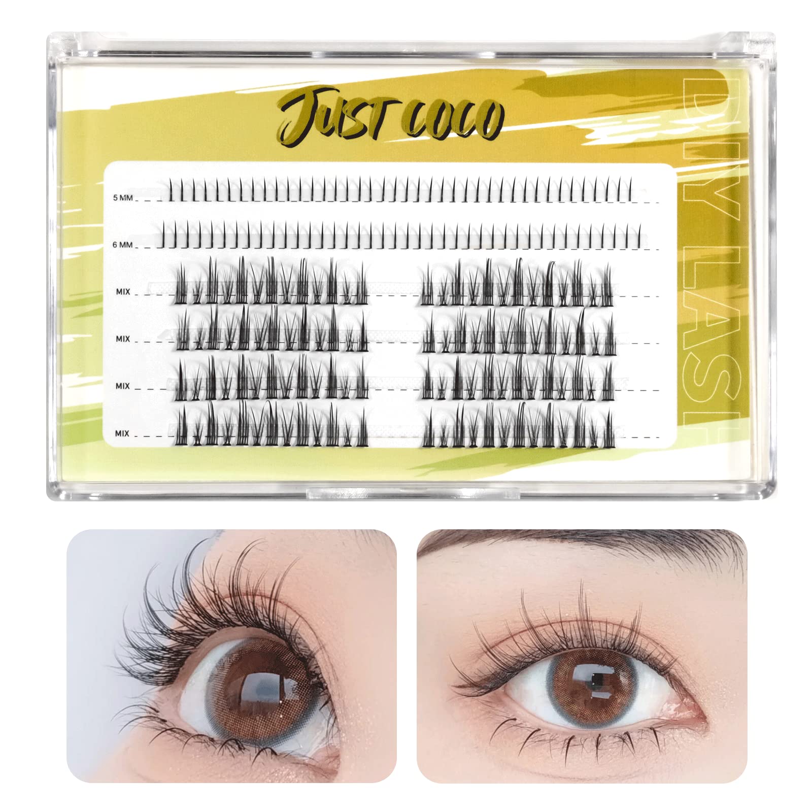 マツエクキット Amazon | JUSTCOCO 部分用 つけまつげ 大容量 上下セット