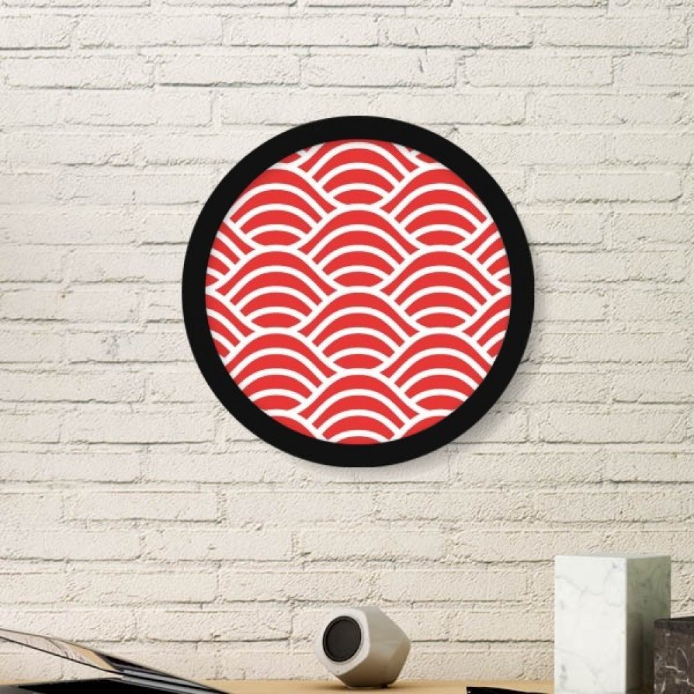Image ronde style japonais vagues rouges pour creer une ambiance zen au salon