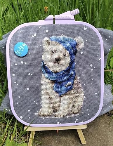 Nurge Lila Plastic Square Embroidery Hoop, Cross Stitch Hoops, Punch Needle Hoop No:3 Medium #TOP3