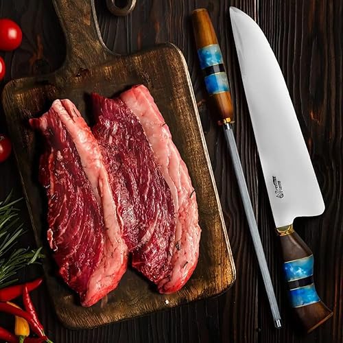 Miniatura 9 de Chef Picanha - Juego de cuchillos de acero inoxidable de 10 pulgadas con afilador, color verde