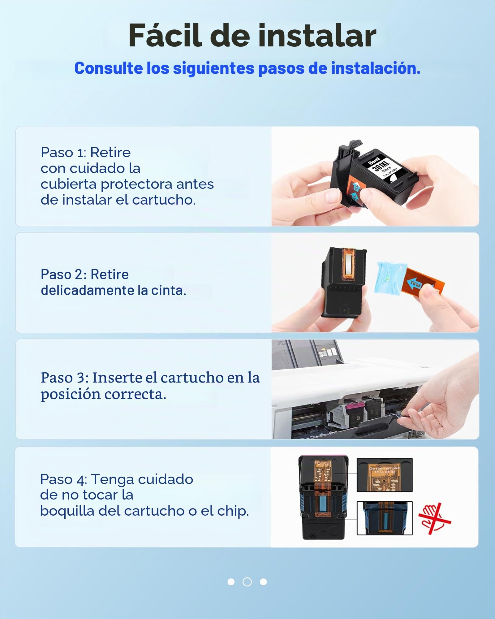 Cartuchos de Tinta HP 301XL Negro y Color, Alta Capacidad Compatible para HP Envy 4500 DeskJet 2540 OfficeJet 2620